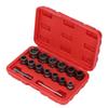 15 Pcs Set Bolt Extractor 1 4 to 3 4 Inch Cr Mo Steel Damaged Bolt and Nut Remover Extension Rod Kit