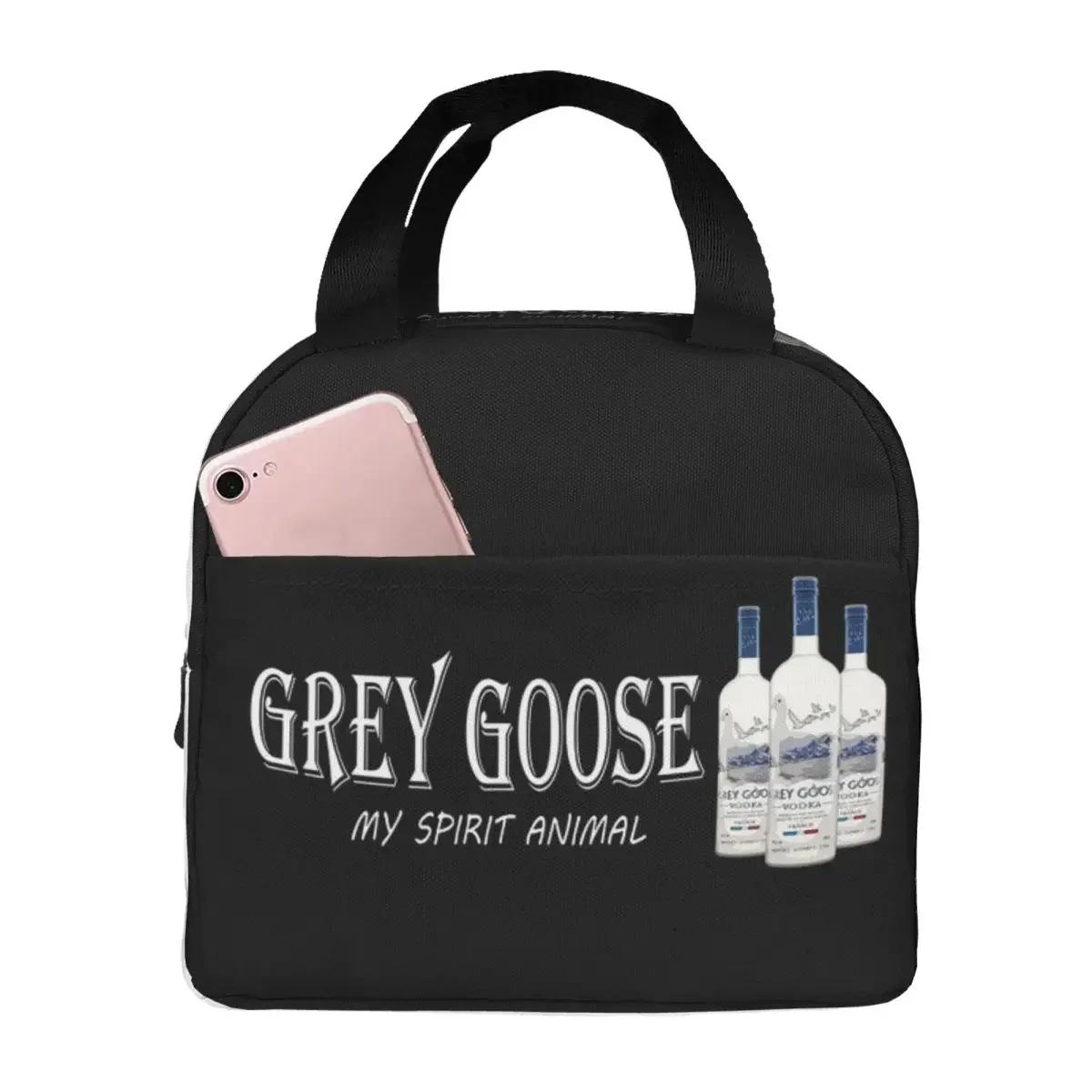 Grey Goose My Spirit Animal Vodka Funny Insulated Lunch Bag for Women Office Cooler Thermal Food Box Tote Lunch Boxes Container One Size