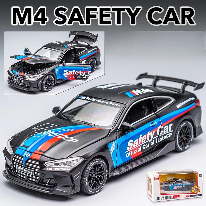 1/32 BMW M4 Supercar Alloy Car Model with Pull Back Sound Light Children Gift Collection Diecast Toy Model A469