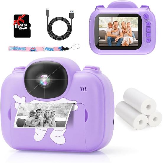Kids Camera Instant Print, 3.5'' Kids Digital Camera Instant with 1080P HD Photos & Videos, Christmas Birthday Gifts for Girls Boys Age 3-12 (Pink)