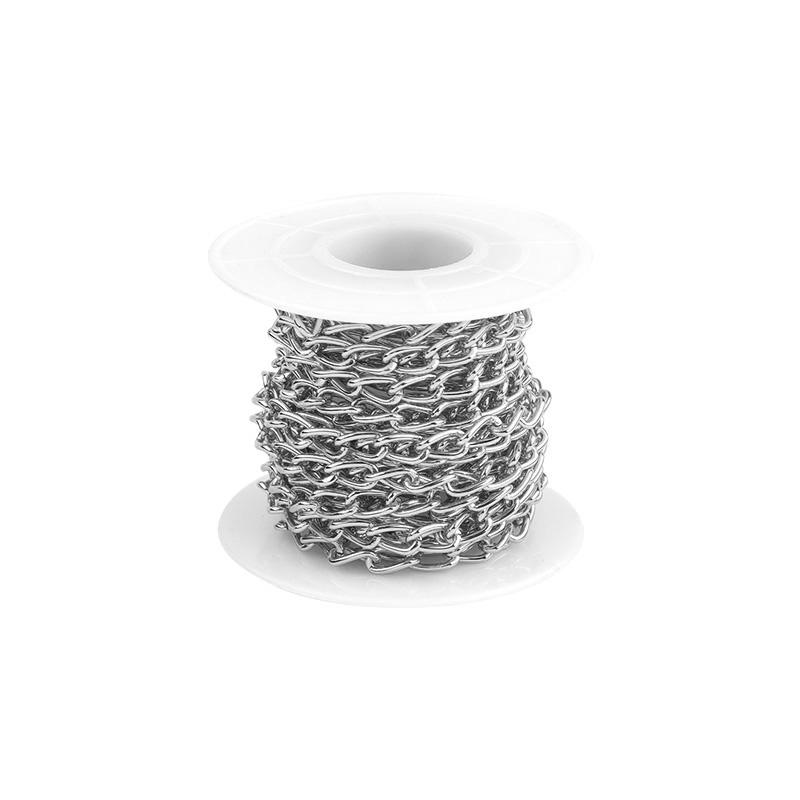 

5 meters/roll Gold Silver Color Aluminum Chain Metal Chain Link Chain For Jewelry Making DIY Bracelets Necklace Jewelry Finding серебряный