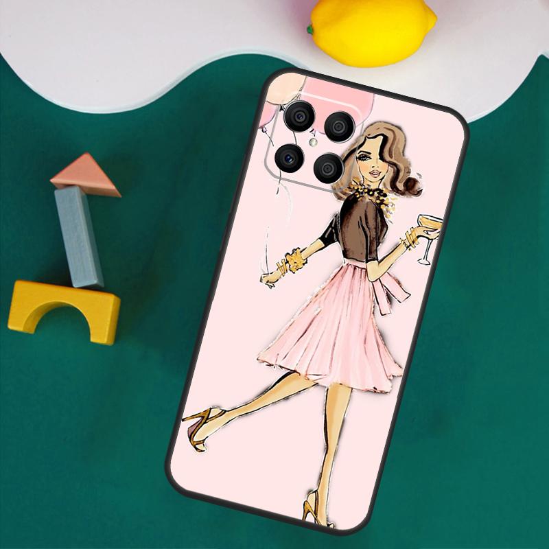 City Fashion Girl Hülle Für Honor 200 Lite 50 70 90 X9a X8a X8 X9 X8b X9c X9b Honor Magic 5 6 Pro 7 Lite Cover