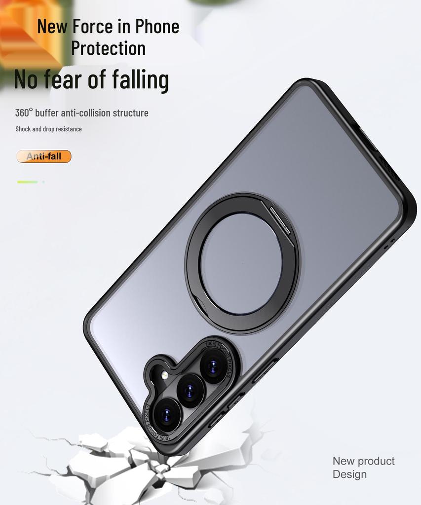 Samsung S26 Ultra Telefoonhoesje met 360 Draaibare Standaard - Valbestendig Beschermhoesje voor S25/S24 Plus