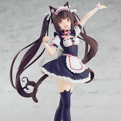 Nekopara Chocola Vanilla Figur Söt Katt-Maid Anime Karaktärsmodeller Kawaii Garage Staty Skrivbordsdekorationer Gåva För Anime-Fan