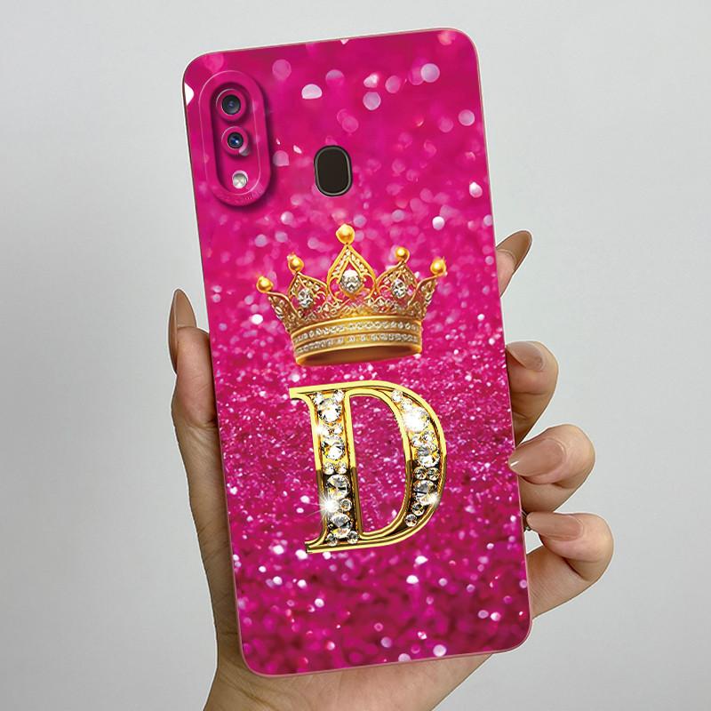 Phone Case for Samsung A20 a205 Galaxy a207 A20s Soft Silicone Crown Letters Back Cover for Samsung A20 A 20s A30 Bumper Shells