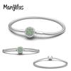 Manyilus Armband Väska Berlocker Äkta Silver 925 Smycken Pärlor Tillbehör Dam Armband Hängen Hänge Kvinna