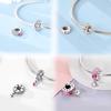 Retro Round Clip Charms Copper Original Zircon Cat Paw Love Forever Spacer Charm Stopper For Diy Jewelry Bracelet