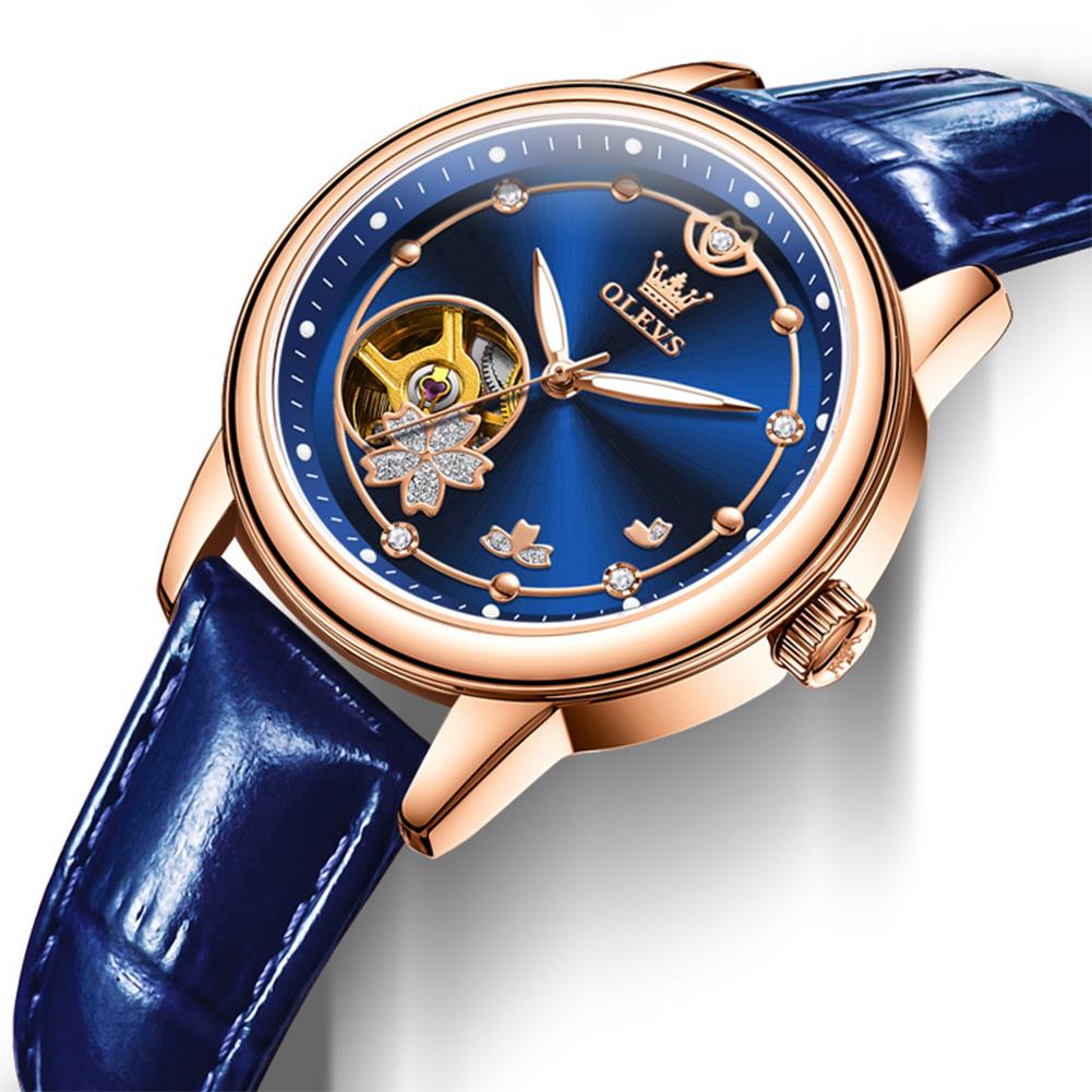 Rose Gold Wine Red Luxury Casual Ladies Wristwatch Waterproof Automatic Mechanical Woman Watch Elegant Fashion Women's Watches