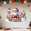 Removable Santa Gingerbread Man Wall Sticker for Living Room, Bedroom, or Glass Windows SD94
