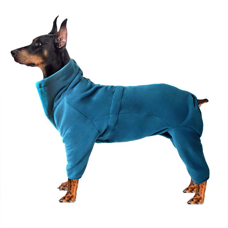Dog Winter Coat Fleece Pullover Pajamas Pet Windproof Warm Thicken Flannel Jacket Cozy Small Large Dog Jumpsuit Sweatshirt