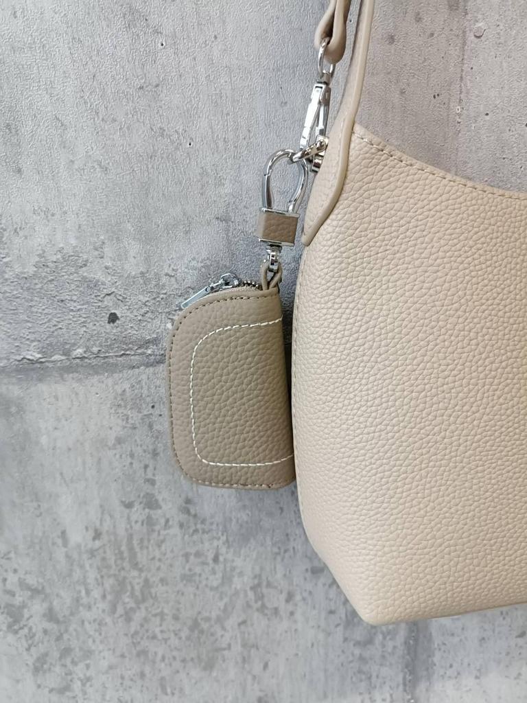 mauve Genuine Leather Smart Key Case, Pink