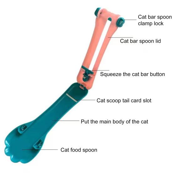 Katzenstreifen-Quetscher, Krallenform, glatte Kanten, einfach zu bedienen, kreative Neuheit, Fütterung, Kunststoff