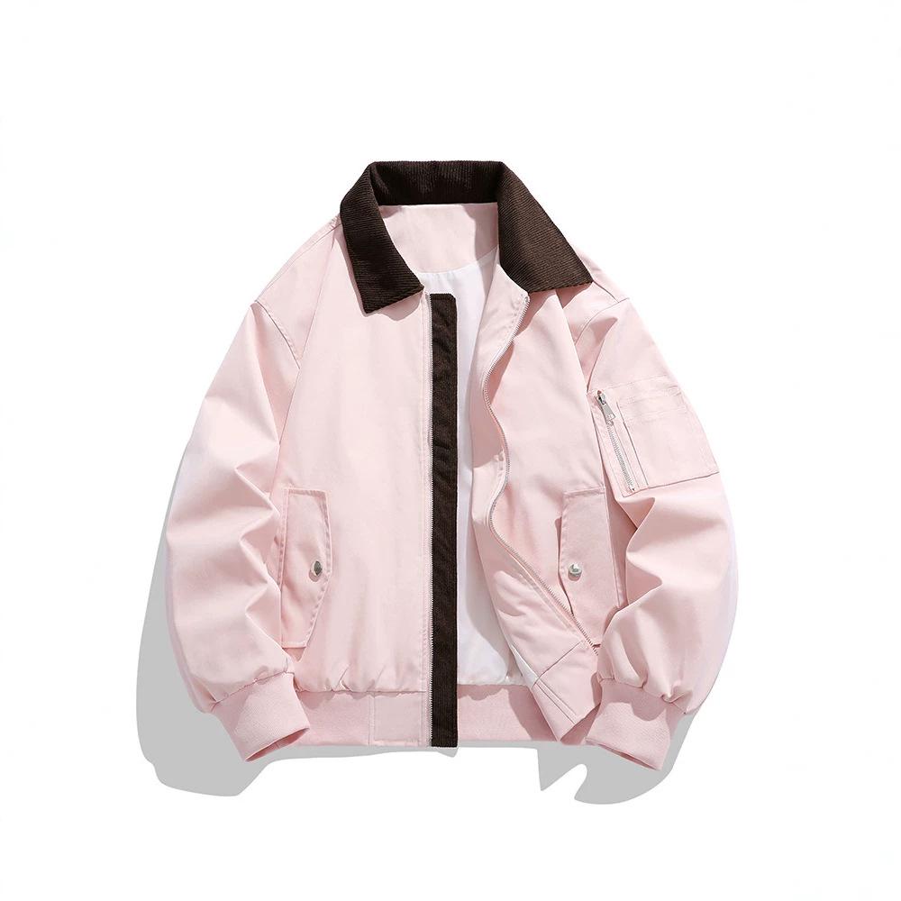 2026 Premium Corduroy Baseball Collar Bomber Jacket