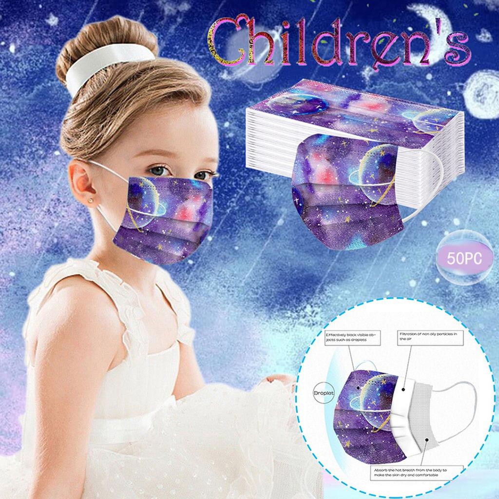 Children's 10/20/30/50 PC Star Printed Breathable Disposable Mask