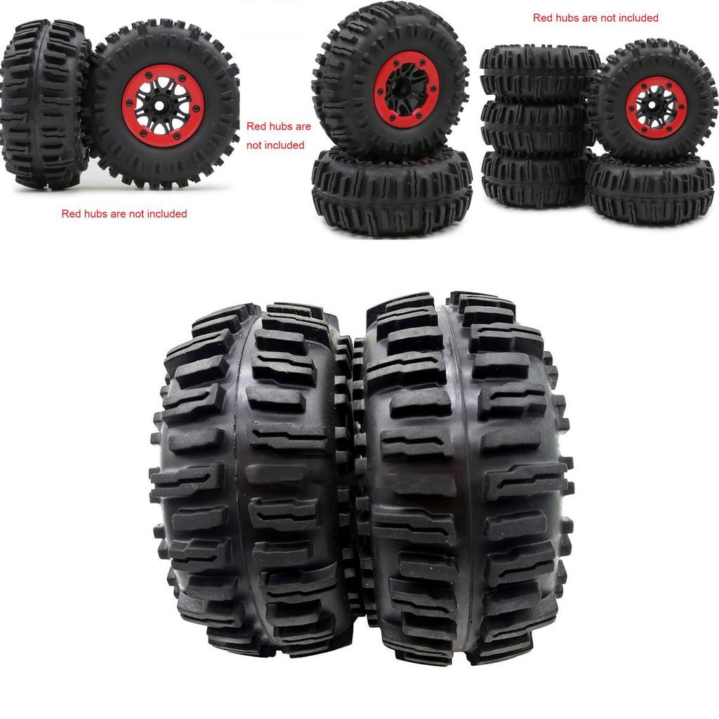 Durable Soft Rubber 2.2" Rock Crawler Tires With Foam For Axial Scx10 Wraith Trx-4