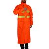 Rain Jacket High Visibility Workwears Safety Concealed Hood Fluorescent Flashing Hooded Long Length Waterproof Work Coat