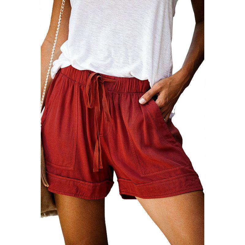 Womens Loose Mini Drawsing Shorts Ladies Loungewear Running Gym Plain Pants