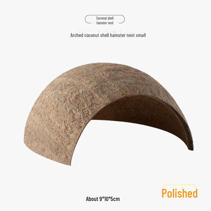 

Убежище для хомяков из натуральной кокосовой скорлупы: Уютное гнездо для лазанья, сна и ландшафтного дизайна для мелких домашних животных, птиц и грызунов See Picture