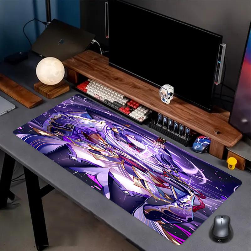 Genshin Impact Druck Mauspads, Anti-Rutsch Desktop Tastaturmatte, für PC Laptop Gaming Arbeiten Tägliche Nutzung, Cooles Festival Überraschungsgeschenk