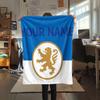 Custom Name,Olympique Lyonnais Printed Flannel Blanket, soft throw for bedroom sofa, washable, Christmas present, great gift.