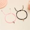 2Pcs/Set Magnetic Heart Attract Couples Love Bracelets For Women Men Handmade Braided Rope Adjustable Wristband Bracelet Jewelry