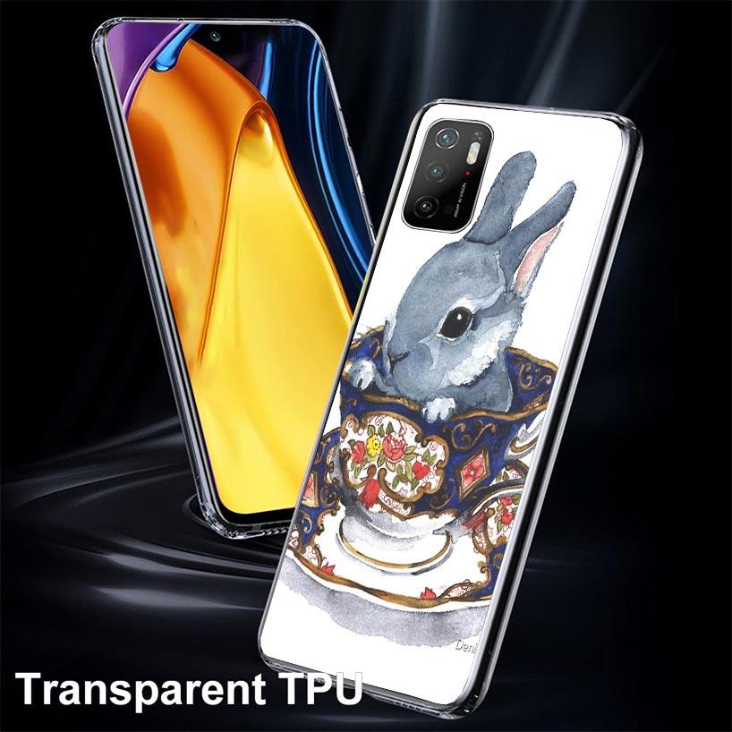 Cute Bunny Baby Rabbits Case Phone Cover for Xiaomi Redmi Note 10 9 9S 8 8T 7 5 Pro Mi 12T 11T 10T 9T 12 11 Lite A3 A2 Trend Fun