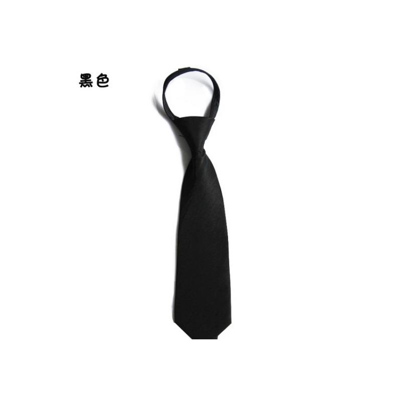 

Детский галстук, Однотонный галстук на молнии, Детский галстук для выступлений чёрный