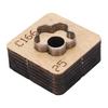 Leather Cutting Die with Wood Base Flower Shape Punching Mold for Keyring Making Crafting Projects