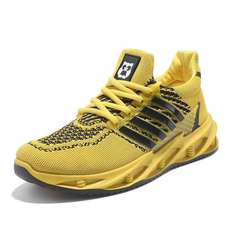 

2025 весна и лето мужская обувь fly foreign trade тканая сетка дышащие кроссовки blade trend спортивная обувь мужские производители 39 жёлтый