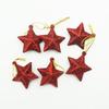 6Pcs DIY Christmas Tree Hanging Pendant Gold Glitter Xmas Tree Decoration  Home Navidad Decor