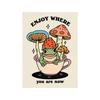You're Definitely a Funny Poster with Retro Fungi from the '70s, Fancy Hippies, Ball, Dancing Frogs, Canvas, Painting, Wall Art Photography
