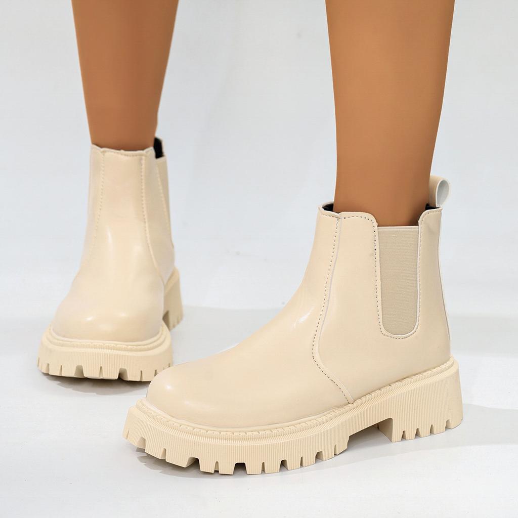 Fashionable New Style Comfortable Thick Soled Women'S Boots Winter  Round Toe Sexy Elegant Casual Short Boots