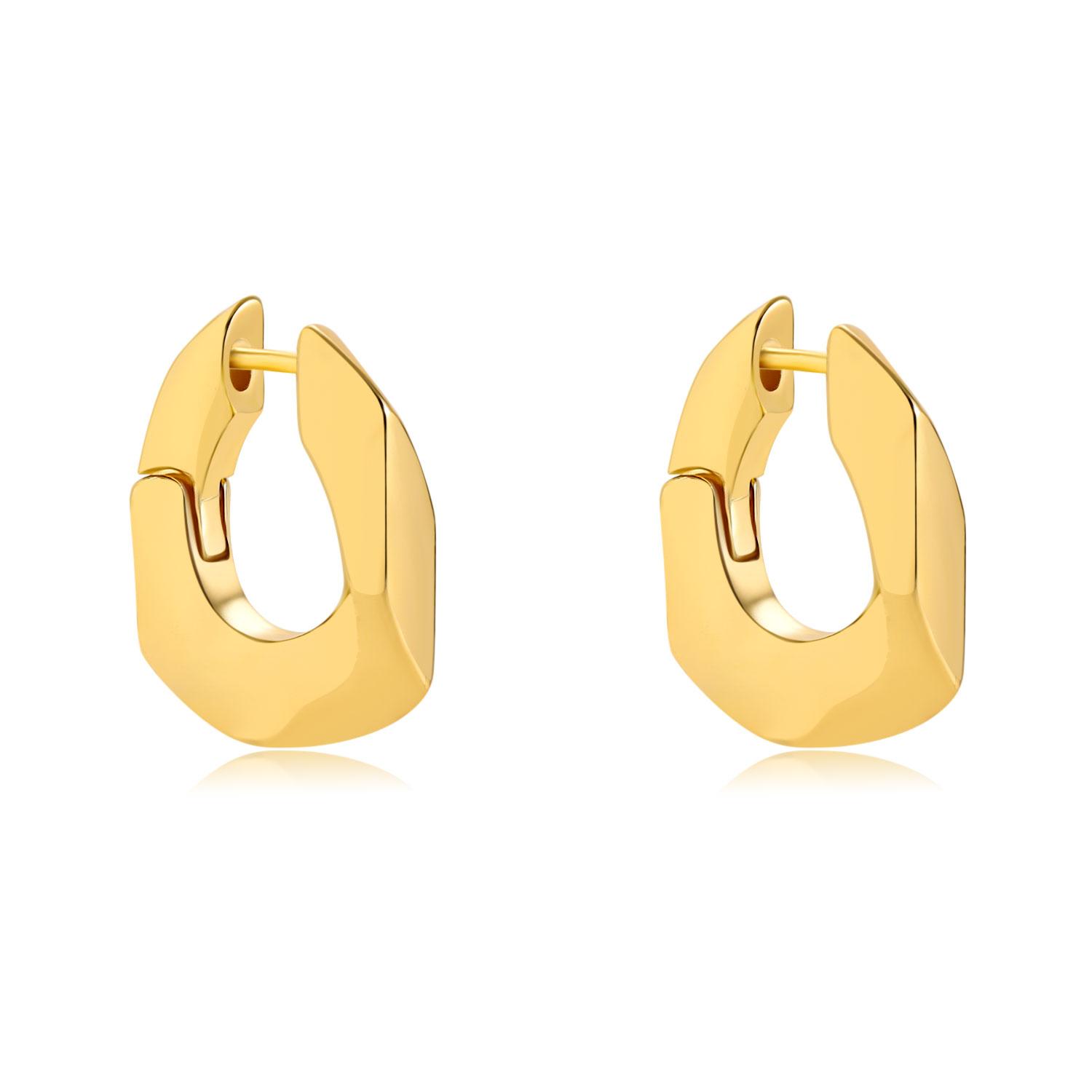 

Copper Color Geometric Twist Ear Clip Buckle Copper Metal Irregular Hammered Hoop Earrings for Women Huggies Zircon Gift