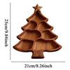 Christmas Tray Wooden Divided Food Tray Christmas Tree Serving Platter Cheese Board for Fruit Dessert Meat Nut Table Home Decor