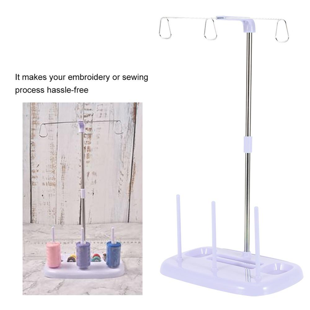 Convenient Purple Thread Stand 3-spool Stable Sewing Machine Accessory Practical Household Spool Holder Sewing Storage
