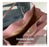 Japanese Solid Color Large Capacity Bow Tote Handbag: New Fashionable Simple Underarm Bag