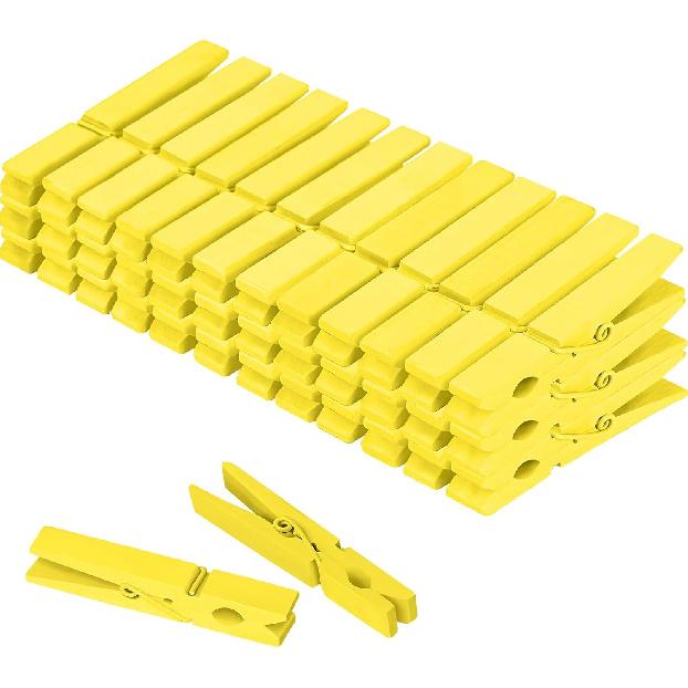 WAENLIR Colored Clothes p 12 Color 2.9inch 50PCS, Colorful ClothesP Wooden Clips for Photos Pictures Decorative Crafts, Decoration clothesp Clothing