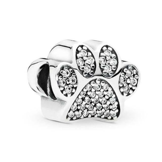 1Pcs New Cute Silver Star Cat Elephant Mushroom Bear Pendant Fit Original Charm Bracelet Women Jewelry Gifts