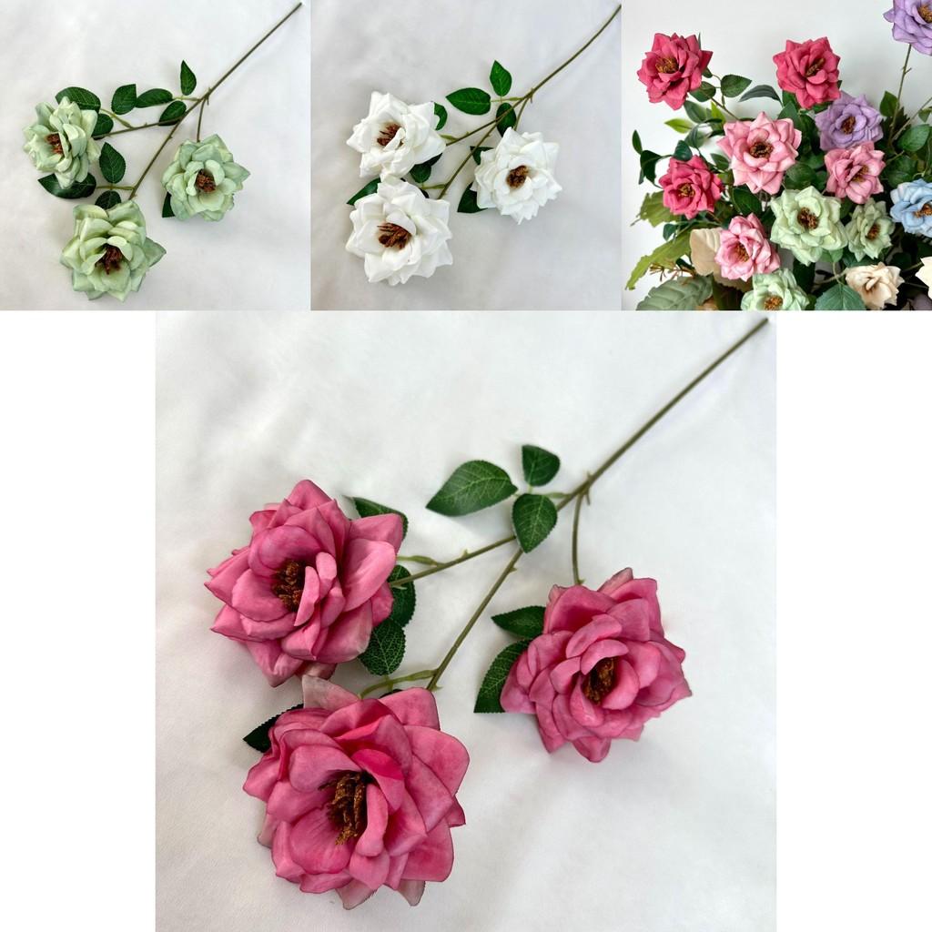 Realistisk Konstgjord Silkesblomma Bukett Bröllop Heminredning Fotorekvisita Centerpiece