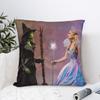 Wicked For Good Elphaba And Glinda Pillowcase Soft Cushion Cover Decorative  Throw Pillow Case Cover Living Room Square 18"