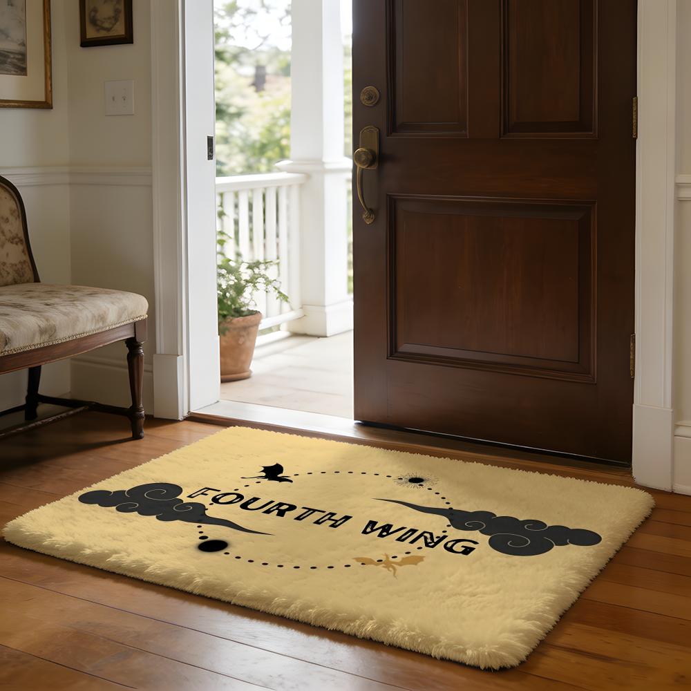 FFourth Wing Book Series Floor Mat Soft Flannel Absorbent Mat Non-Slip Rug Home Bedroom Bathroom