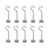 10pcs Left Orthodontic Crimpable Hook Curved Shaped Stainless Steel Dental Crimpable Hook Accessory