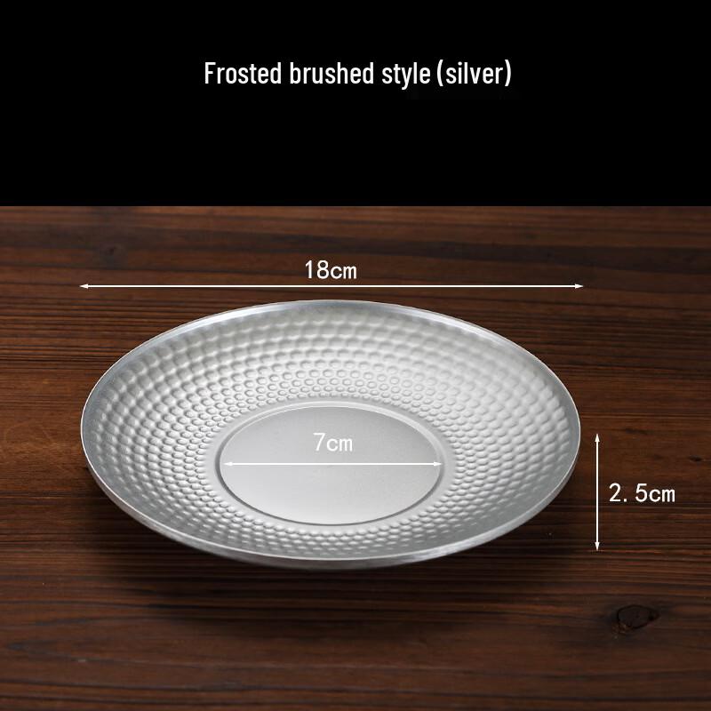 Vintage Japanese Hammered Stainless Steel Serving Plate