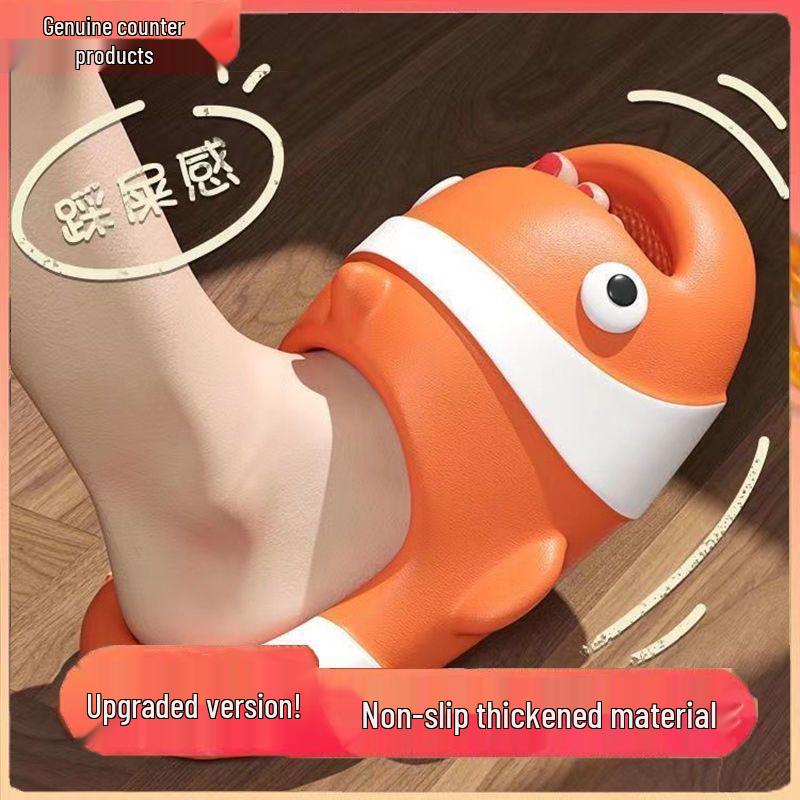 Clownfish Kids' Cartoon Slippers - Non-Slip Indoor Summer Footwear for Boys, Girls & Parent-Child Families