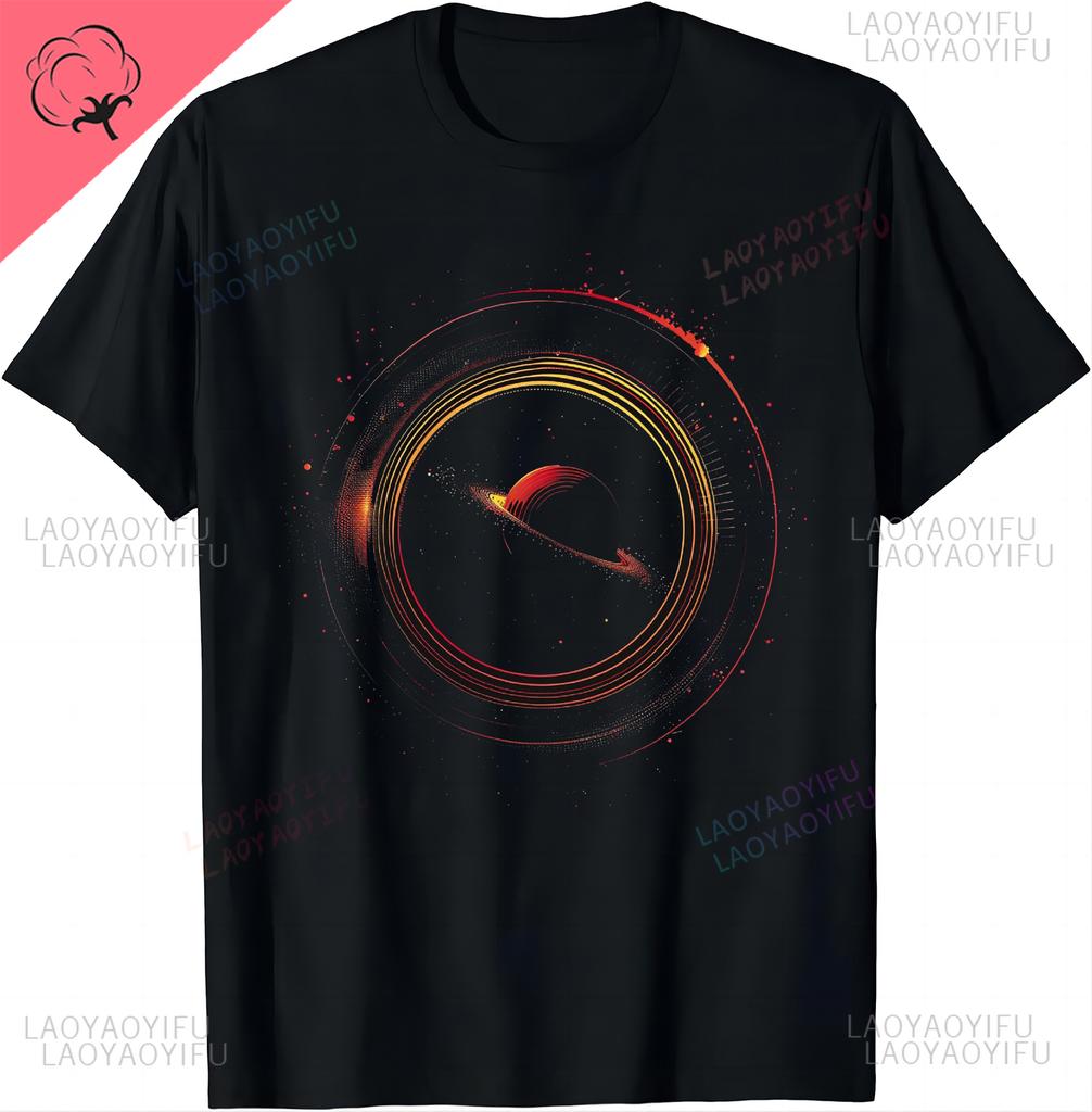 Schwarzes Loch Physik Universum Physik Astrophysiker T-Shirt Lustig Astronomie Wissenschaft Oberteile für Damen Baumwolle Kurzarm Tee