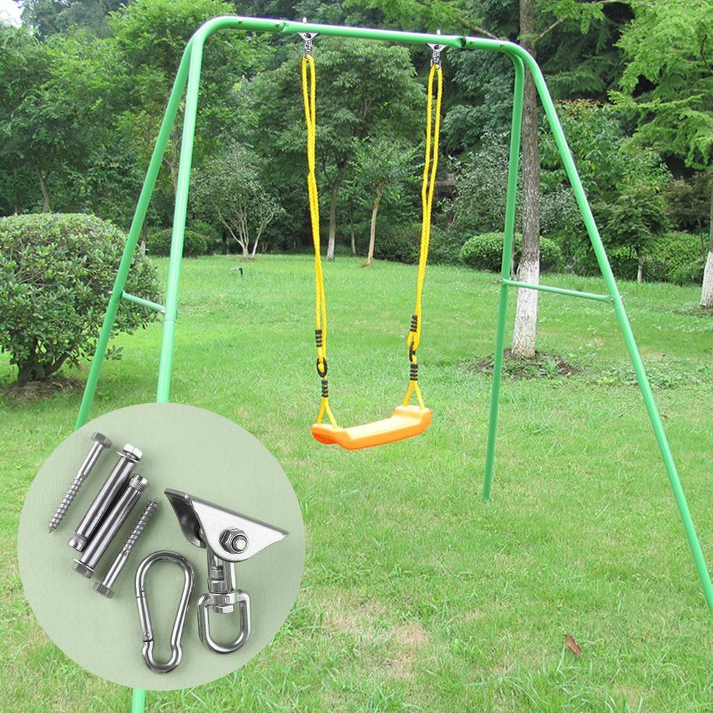 LEONTOOL Wooden and Concrete Swing Set Hanger, 360° Rotation, Hanging Chair Hardware, Hanging Kit, Ceiling Hook, Hammock Hook, 360° Rotation, Bolts an