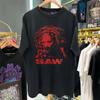 90s Retro Chainsaw Horror Retro Black T Shirt Summer New Casual Fashion Unisex T Shirt