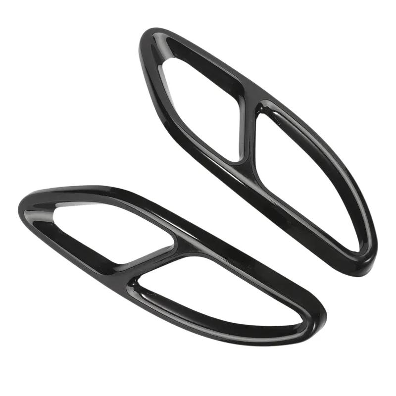 Car Exhaust Pipe Cover Trim For Mercedes Benz GLC A B C E Class X253 W205 W213 W176 W177 W246 W247 2016-  Car Accessories