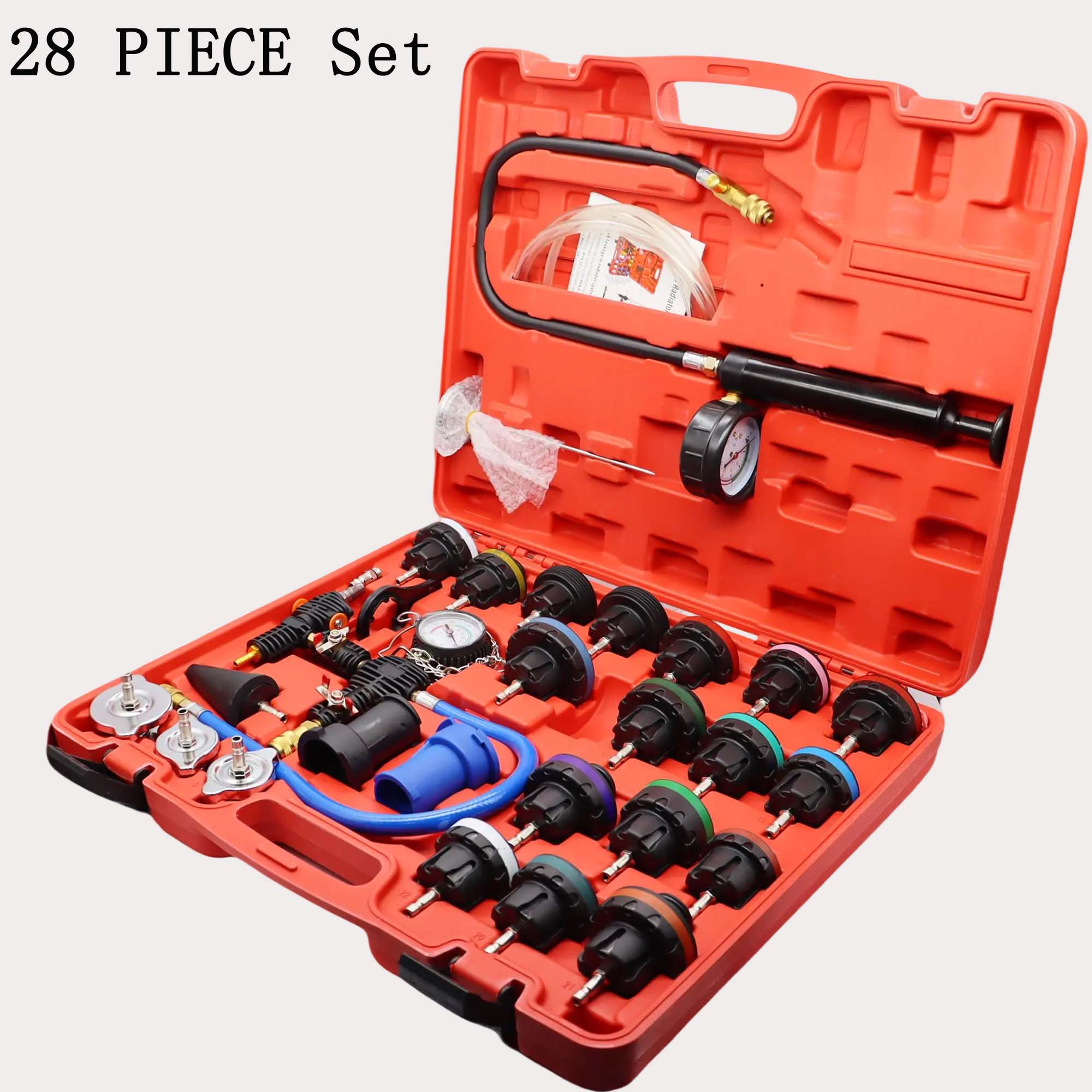 

Инструмент для обнаружения утечек в бачке охлаждающей жидкости, тестер давления радиатора вакуумного типа, тестер системы охлаждения, манометр давления бачка охлаждающей жидкости автомобиля