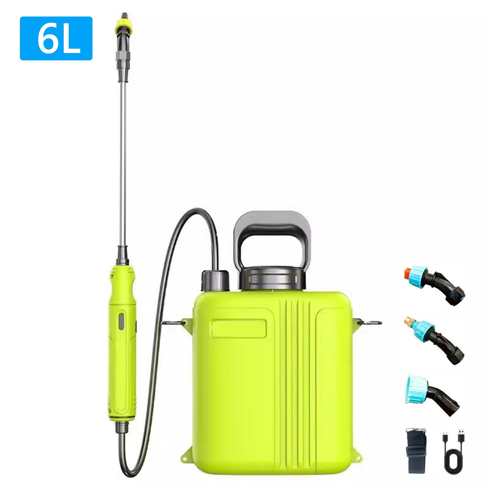 6/8L Electric Sprayer with USB Rechargeable Handle 3 Mist Nozzles Garden Sprayer with Dual Spray Modes for Yard Lawn and Garden